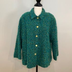 Chicos sweater cardigan button front collared sweater size 2